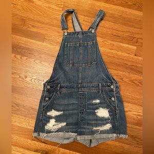 American eagle short overalls